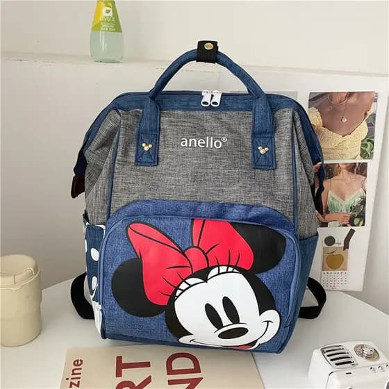 Nova Mochila Feminina Fashion Mickey Versão Coreana Grande Capacidade Mochila Escolar Masculina