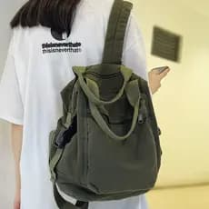 Mochila feminina estilo Harajuku, bolsa para laptop retrô e fofa, mochila feminina de tecido elegante.