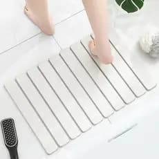 Tapete de Diatomita Dobrável para Banheiro e Cozinha - Absorvente, Secagem Rápida, Antiderrapante
