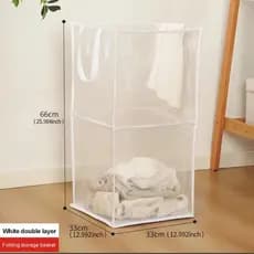 Malha cesta de roupas sujas banheiro grande multifuncional cesta de lavanderia dobrável banheiro roupas sujas azul