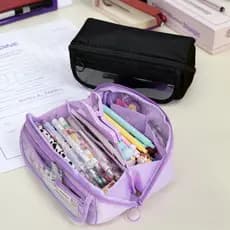 Estojo de lápis de 9 camadas, grande capacidade, de alta qualidade, à prova d'água, caixa de papelaria para estudantes,