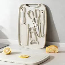 Conjunto de tábua de corte dedicada ao ar livre de alto valor cozinha doméstica faca de corte de aço inoxidável faca de