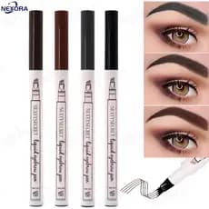 KIT3 Caneta de sobrancelha Henna Microblading Fio a Fio À Prova D'Água Lápis com 4 Pontas