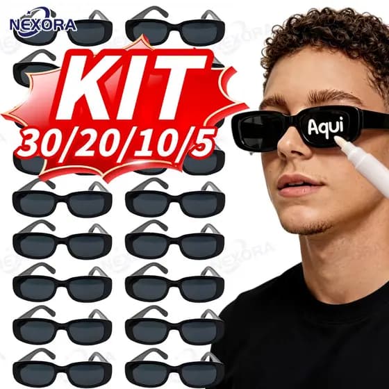 Kit Oculos Vintage Retro Preto Liso + Caneta Giz Festa Casamento óculos de festa de formatura de carnaval