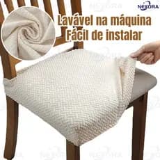 Capas Para Cadeiras Jantar Camurça Luxo 100% Impermeável Elástica Ajuste Contra Líquidos Manchas Estilo Moderno Elegante