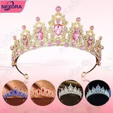Tiara de Strass Barroca Luxuosa | Acessório de Princesa para Casamento & Festas