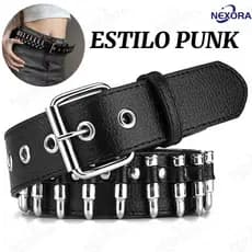 Nova Cinto de corrente com rebites estilo punk europeu e americano, estilo rock Cinto da moda
