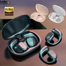 Fone De Ouvido D28 Condução De Ossos Sem Fio Bluetooth 5.3 uriculares TWS-D28 Para Computador De Jogos Por Telefone -LU