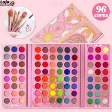 Paleta De Sombra De Olho Em 96 Cores Perolada / Fosca / Com Glitter / Longa Duração -LU