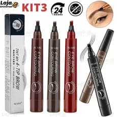 Lápis De Sobrancelha Líquido À Prova D'água De 5 Cores , Caneta Delineadora，De Longa Duração , Definição Natural , 4D-LU