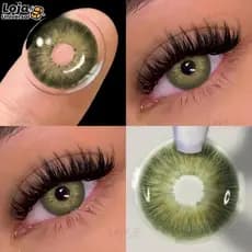 Lentes De Contato Coloridas 2pcs Contatos Coloridos Para Maquiagem De Cosméticos Brown Eyes-LUN