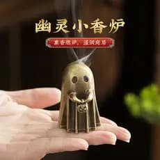 queimador de incenso em forma de fantasma, decoração criativa e fofa para mesa, queimador de incenso em forma de