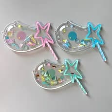Brinquedo de Agitar Gumei para Fazer Bolhas, Bloco Decorativo de Acrílico Gumei de Design Exclusivo e Alto Valor 6.15 FJ
