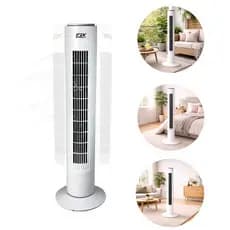Ventilador Torre Coluna 77cm Potente Silencioso Oscilante 220V/127V 60Hz Branco Moderno
