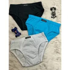 Kit 6 Cuecas Infantil Algodão Lisas – Conforto, Costura Reforçada e Elástico Embutido