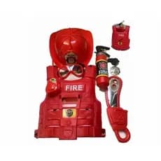 Brinquedo Infantil Kit Bombeiro Colete Acessorios Realistas Diversao Seguranca Fantasia