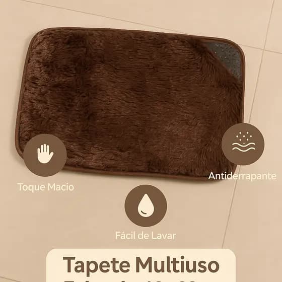 Tapete Multiuso Felpudo Macio Antiderrapante Sala Quarto Cozinha Varanda Cor Sortida