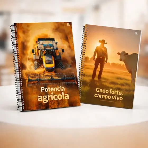 Caderno Universitario  Agro Pecuária Capa Dura 80/160 Folhas 1 Materia Alta Qualidade Papel Resistente
