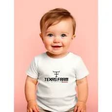 Camiseta Festa Junina Infantil Menino Menina 100% Algodão TEXAS Country Festa de Peão Cowboy Cowgirl