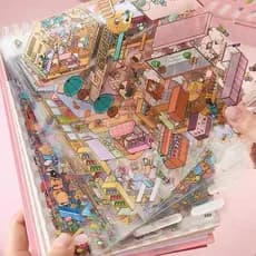 Caderno De Adesivos 3D Kawaii Gukha Anti-Estresse Artesanato Educativo DIY Presente Infantil Compacto