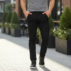 Calça Masculina Sarja Alfaiataria Bolso faca e Bolso Embutido Tecido Resistente com Elastano Premium