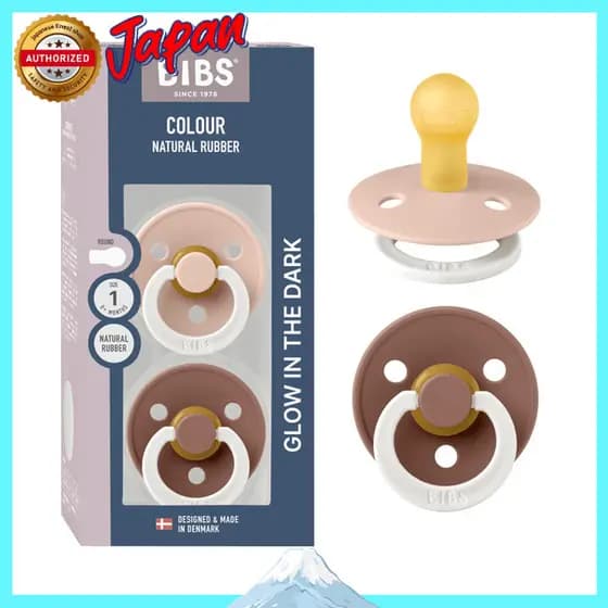 BIBS Chupeta de Borracha Natural Unidade COLOUR Tamanho 1 (0-6 meses)【Produto Oficial Japonês】 Livre de BPA, com format
