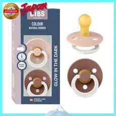 BIBS Chupeta de Borracha Natural Unidade COLOUR Tamanho 1 (0-6 meses)【Produto Oficial Japonês】 Livre de BPA, com format