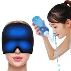 Kit Tratamento Respiratório Enxaqueca Irrigador Nasal Faixa Cabeça Alergia Resfriado Sinusite