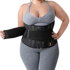 Cinta Modeladora Abdominal Cintura Reduz Medida Zíper Velcro Corselet Espartilho Pós Parto Diástase