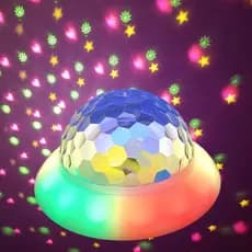 Luminaria Globo De Luz E Caixa De Som Música Iluminação Quarto Festa DJ Bluetooh