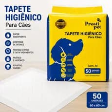 Tapete Higiênico Super Premium 50 unidades 60x60 Presti Pet Envio Imediato
