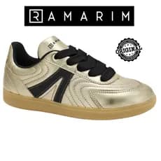 Tênis Ramarim Metalizado Dourado/Preto | ORIGINAL | Moda | Casual