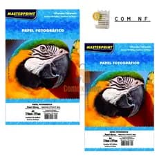 Papel Fotográfico Foto 180G Glossy A4 Brilhante 100 Folhas MasterPrint NF Envio Imediato