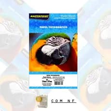 Papel Fotográfico Foto 180G Glossy A4 Brilhante 50 Folhas MasterPrint NF Envio Imediato