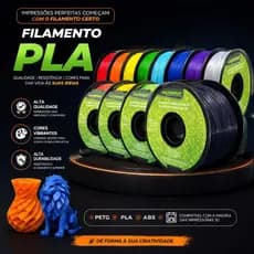 Filamento PLA 3D 1.75mm 1KG Cores a escolha para Impressora 3D MasterPrint