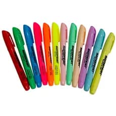 Kit 12 / 6 Marca Texto / 6 Neon + 6 pastel / Caneta Marca Textos MasterPrint Envio Imediato