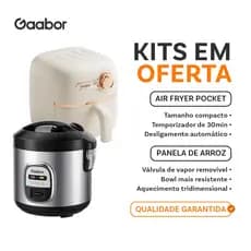[Venda em conjunto] Gaabor 1,4L Air Fryer AF20M + Panela de Arroz 1L RC20M Antiaderente Fácil de Limpar Compacta