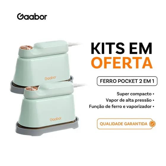 Gaabor kit com 2 vaporizadores portáteis vapor top clean com aquecimento rápido tamanho compacto fácil de guardar HM-M01
