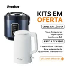 [Venda em conjunto] Gaabor Panela de Arroz Azul RC50M + Chaleira elétrica 1,7L EK20M resistente ao calor