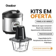 [Venda em conjunto] Gaabor 1L Rice Cooker RC20M + Processador Multislice 2L MG-15M02A
