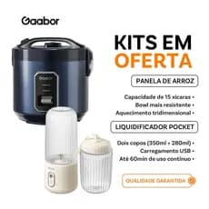 [Venda em conjunto] Gaabor Panela de Arroz Azul RC50M + Espremedor de frutas portátil USB 350 ml + 280 ml FP03T