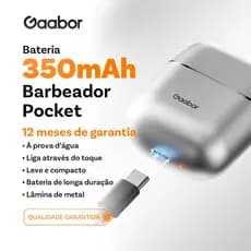 Gaabor Aparador Masculino com Carregamento Type-C Barbeador Portátil Dupla Lamina ER-T01