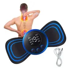 Mini Massageador Elétrico Portátil Recarregável Preto