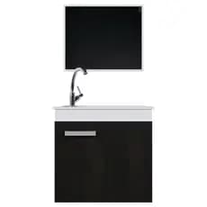 Gabinete Para Banheiro Lavabo Bari 45cm Com Cuba E Espelheira