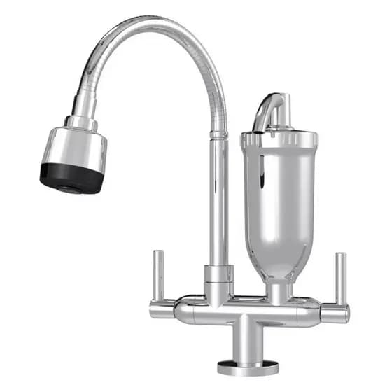 Torneira De Mesa Bancada Flexível Com Filtro Cozinha Gourmet Abs Cromado