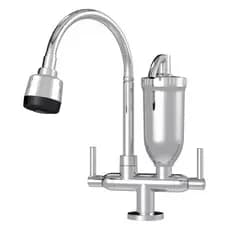 Torneira De Mesa Bancada Flexível Com Filtro Cozinha Gourmet Abs Cromado