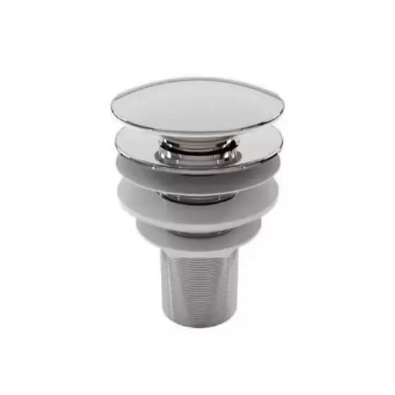 Valvula Click Cromado Para Banheiro Lavatório Abs Para Cubas De Porcelana Vidro Ralo Click Para Cuba