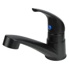 Torneira Para Pia De Banheiro Lavabo Preto Fosco Abs Mono Up Luxo 1/4 De Volta