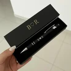Caneta Personalizada de Metal  c/ Touch Nome ou Frase para Presente Estojo Lembrancinha