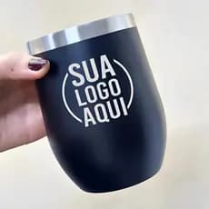 Copos Térmicos 360ml Com Tampa Personalizada a Laser